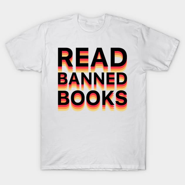 Read Banned Books T-Shirt by Midnight Run Studio